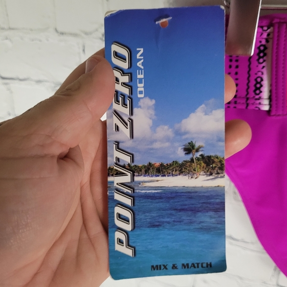 POINT ZERO | belted stripe bikini swim bathing suit bottoms - Picture 7 of 8